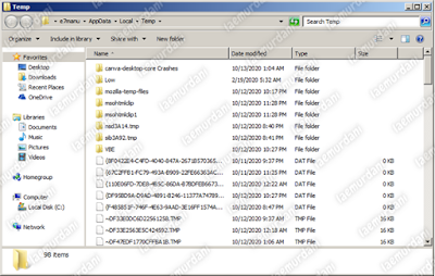 cara membersihkan file sampah di drive c