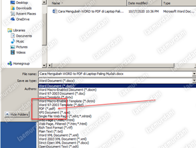 Cara Convert File Word ke PDF OFFLINE