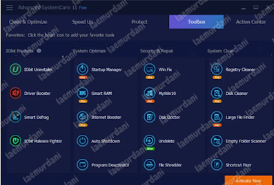 Aplikasi Advanced SystemCare untuk menghapus file sampah pada Komputer